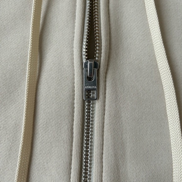 NWT Athleta Tenacity Duster Hoodie Sweatshirt Jacket in Putty - Size XS - Picture 10 of 14